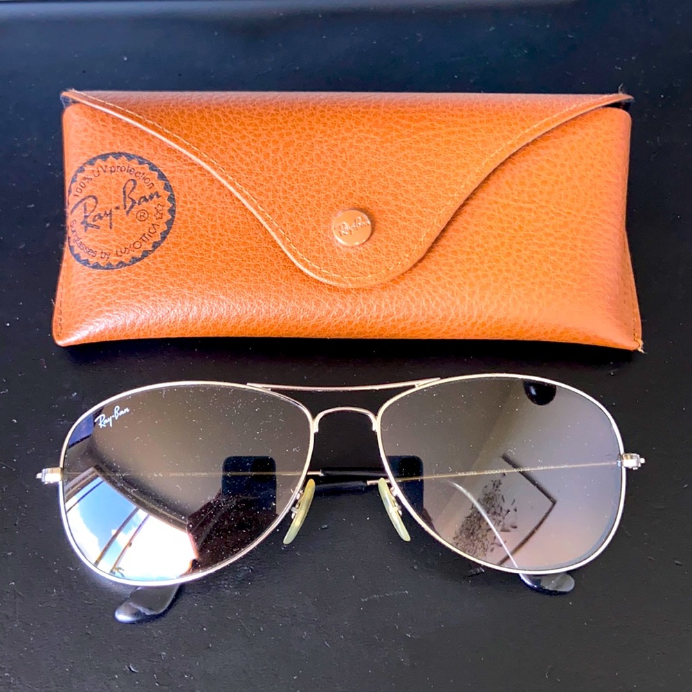 Ray ban UV protection sunglasses aviators black - Picture 1 of 6